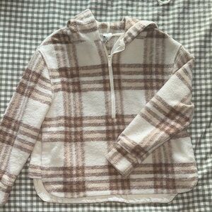 Joie Plaid Hooded Pullover
